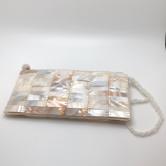 Mad Bags Abalone Sliver Wallet Handmade Shell Purse Zipper Closure. EC - Picture 2 of 11